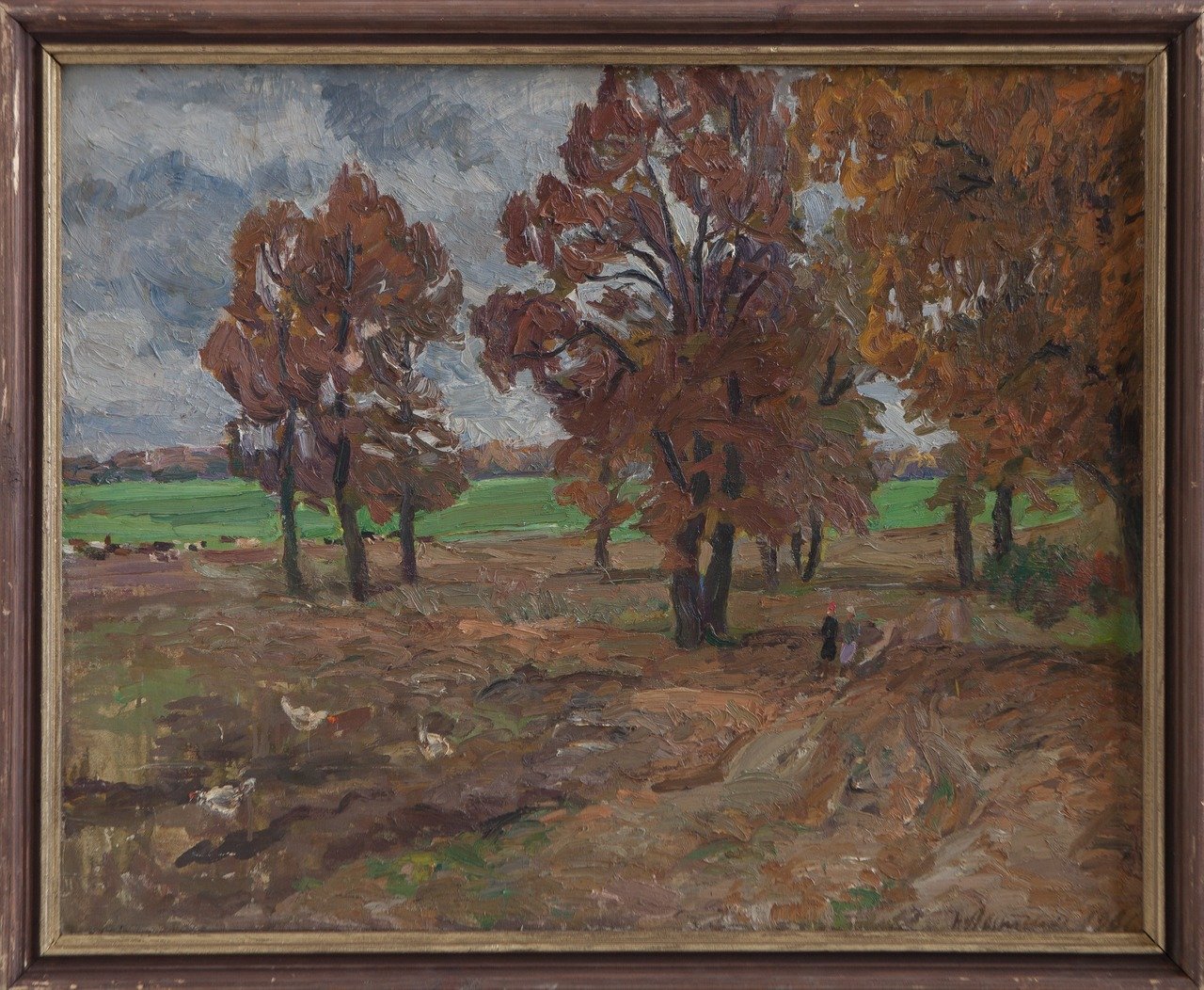 Осень, лесной городок. 1961. Холст, масло. 63х79