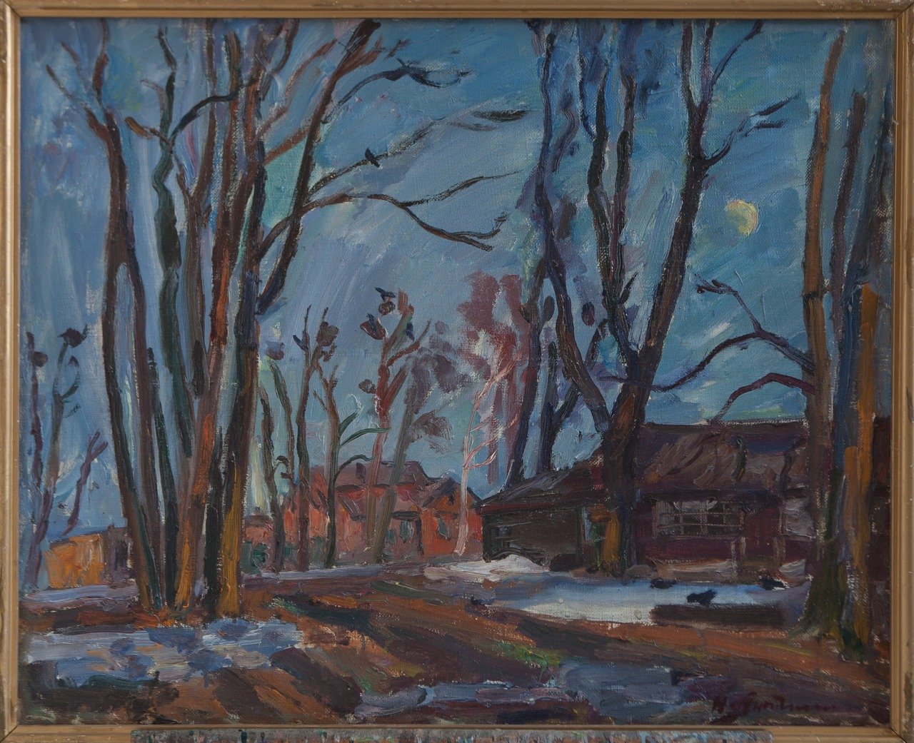 Мартовский вечер. 1993г. Холст, масло. 65х80