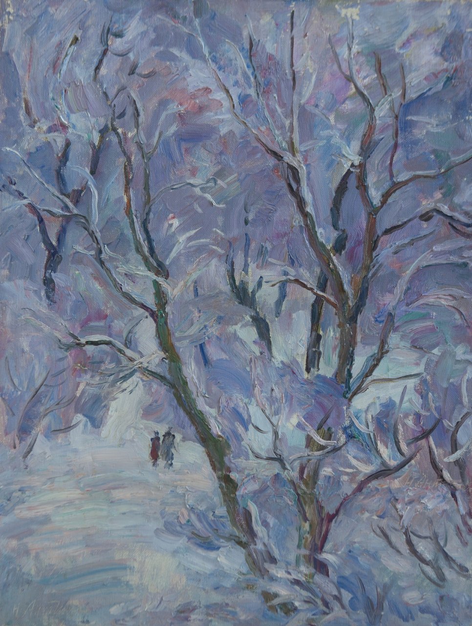 Иней. 1990г. Холст, масло. 68х59,5