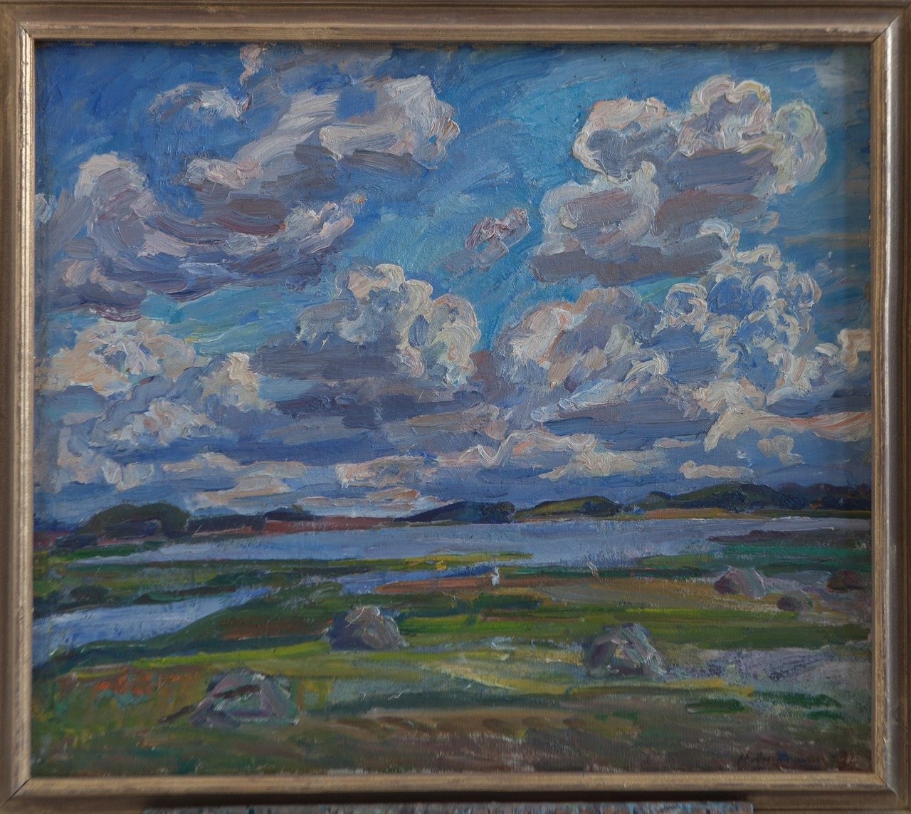 Озеро (Михайловское озеро). 1992г. Холст, масло. 70х80