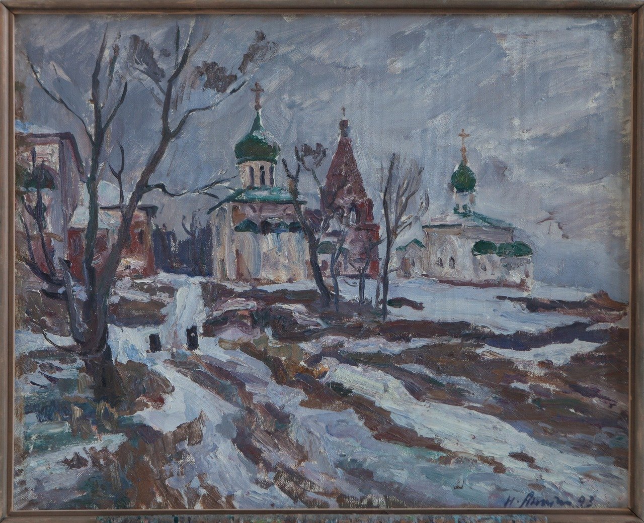 Данилов монастырь (Переславль-Залесский). 1993г. Холст, масло. 65х80