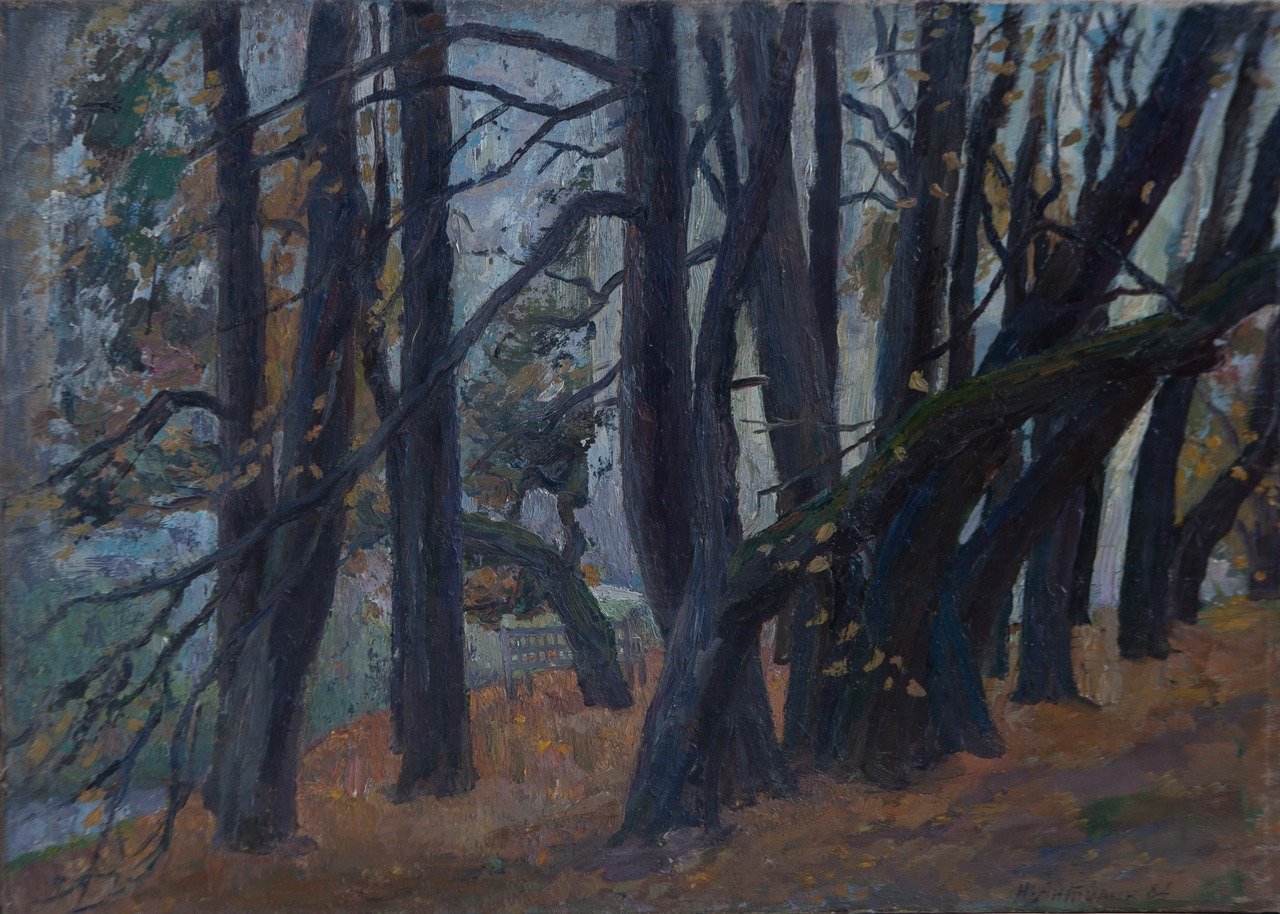 Осень. Пригорское. 1984г. Холст, масло. 60х84