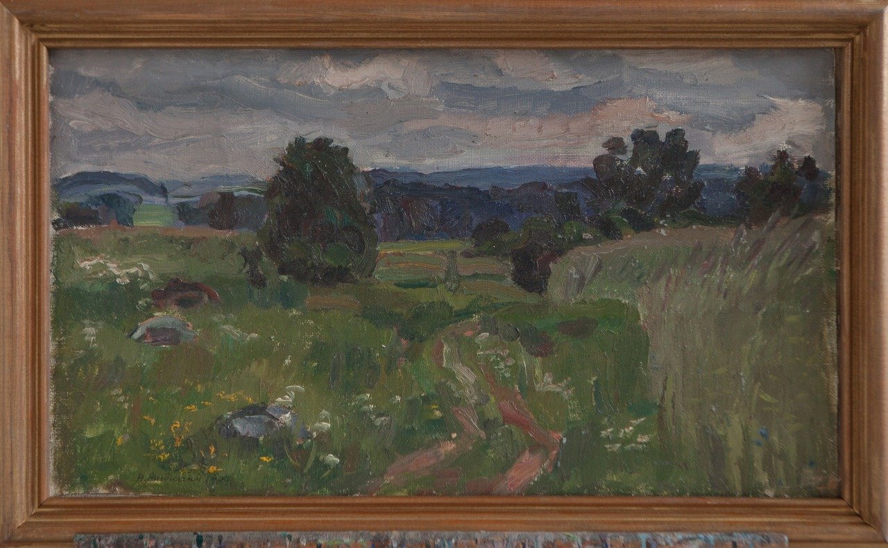 Тропинка в Михайловском. 1989г. Холст, масло. 38х65