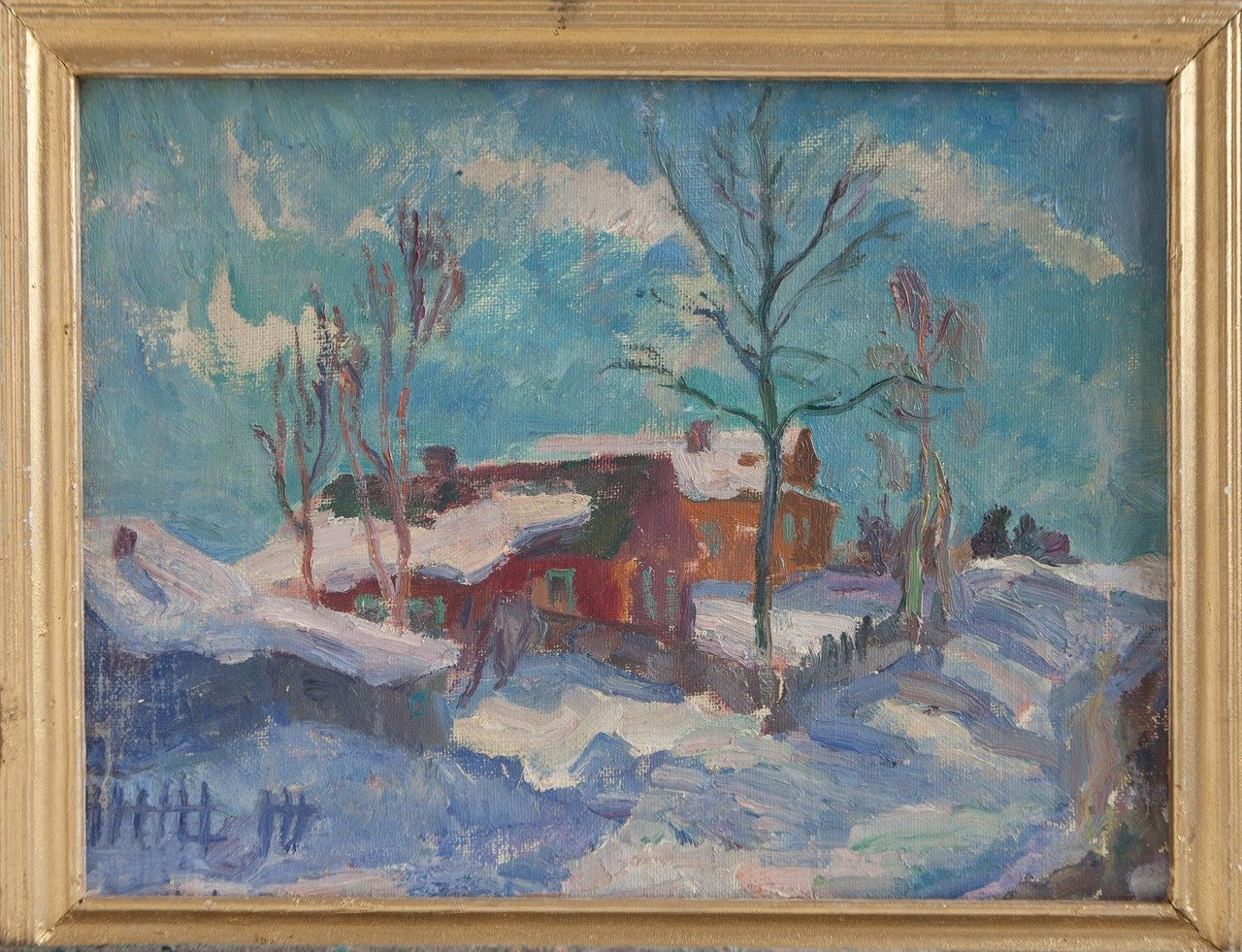 Весна. 1985г. Фанера, масло. 35,5х47