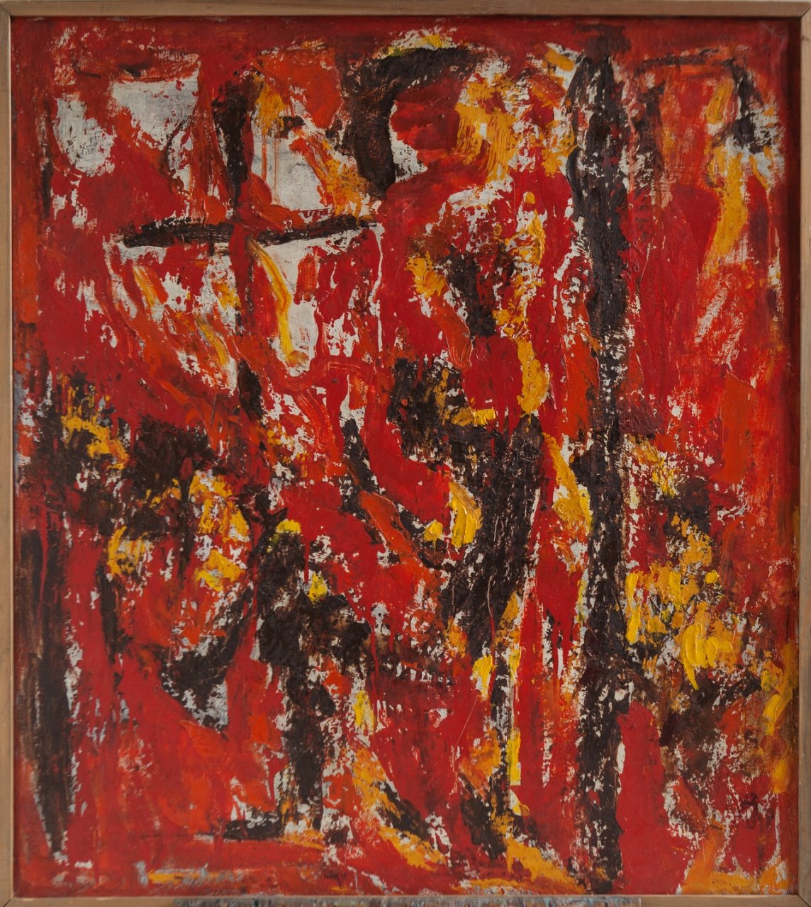 Пожар в квартире. 1994г. Холст, масло. 110х97