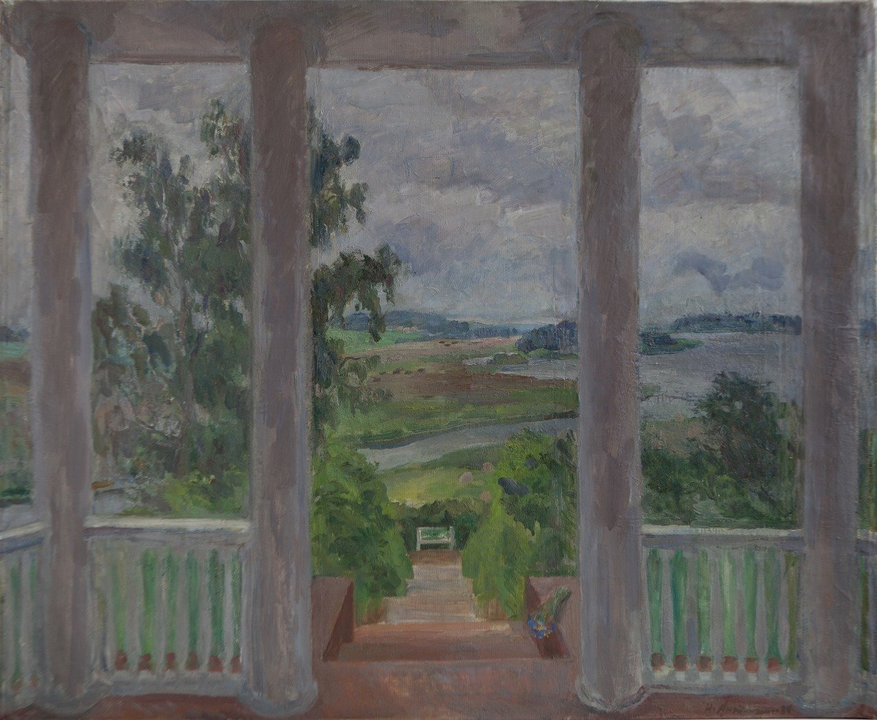 Дождливое лето (Михайловское). 1984г. Холст, масло. 100х122,5