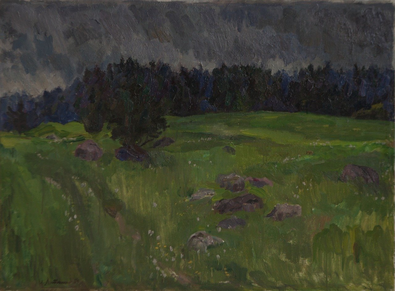 Дождливый июнь. 1984г. Холст, масло. 70,5х95,5