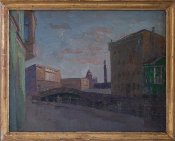 Мойка. Дворцовая площадь. 1989г. Холст, масло. 82х80