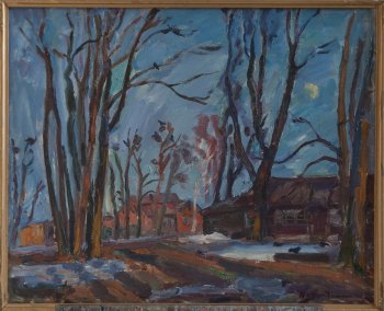 Мартовский вечер. 1993г. Холст, масло. 65х80