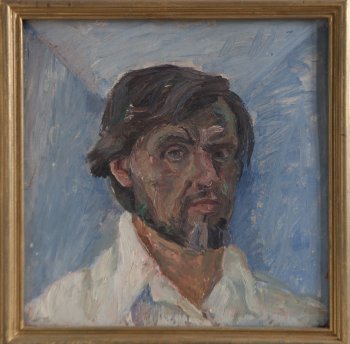 Б/Н (автопортрет). Фанера, масло. 57,5х57