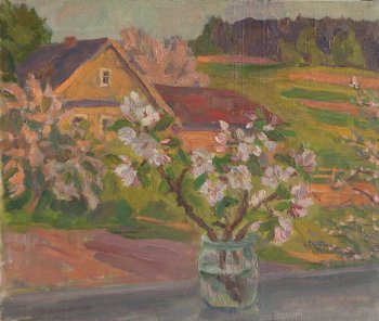 Майский вечер. 1997г. Холст, масло. 44х53