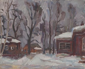 Зимой. 1994г. Холст, масло. 49,5х61,5