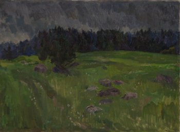 Дождливый июнь. 1984г. Холст, масло. 70,5х95,5