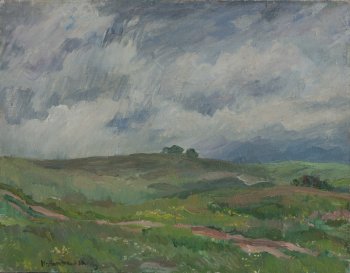 Летний дождь. 1986г. Холст, масло. 50х65