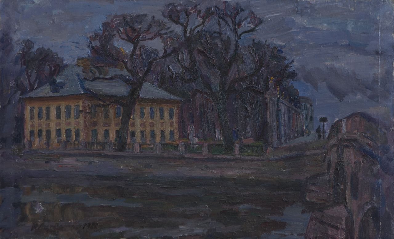 С.Петербург. Осень. Летний сад. 1988г. Холст, масло. 46,5х75,5