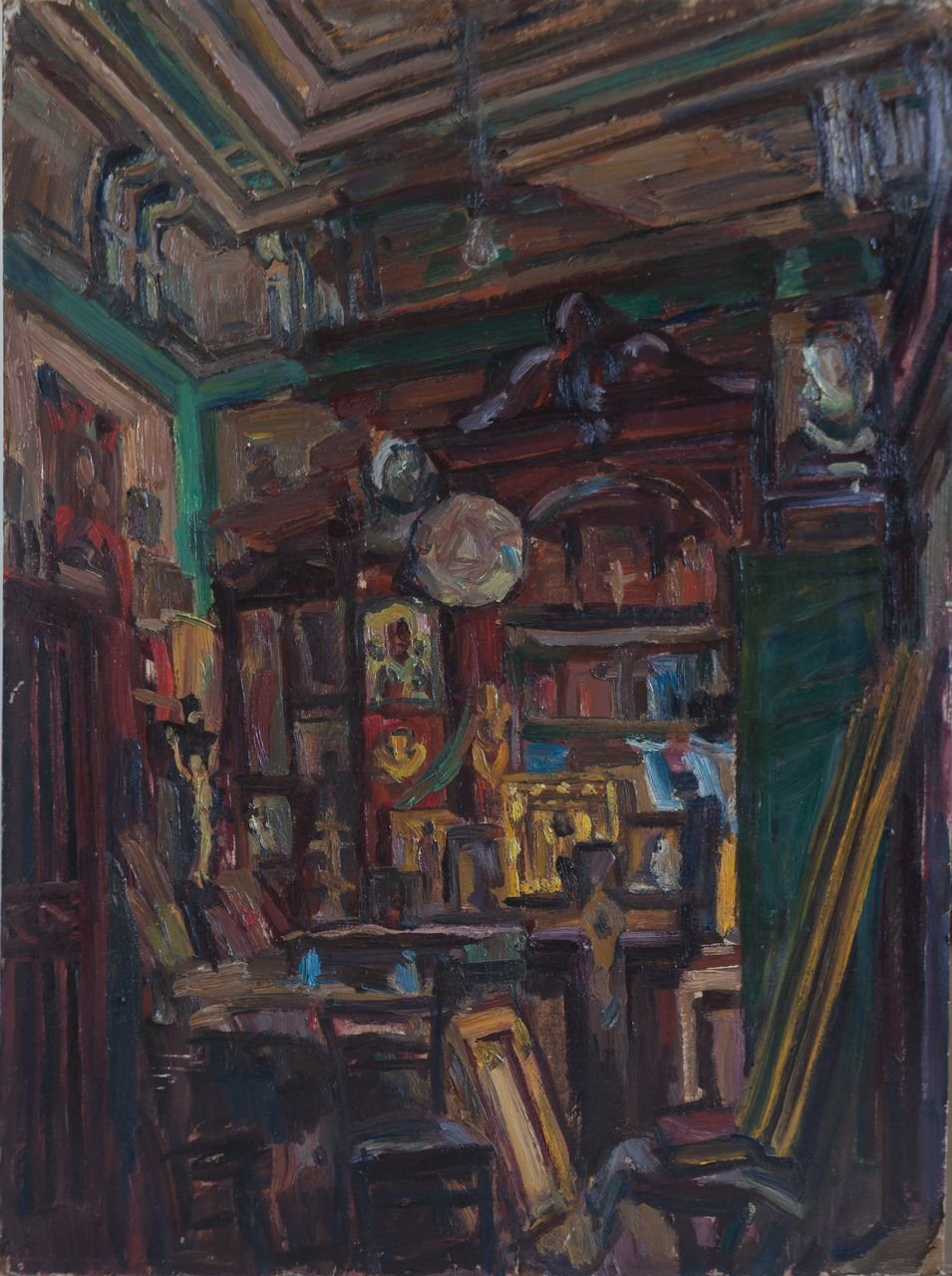 Б/Н. 1989г. Фанера, масло. 80х59,5