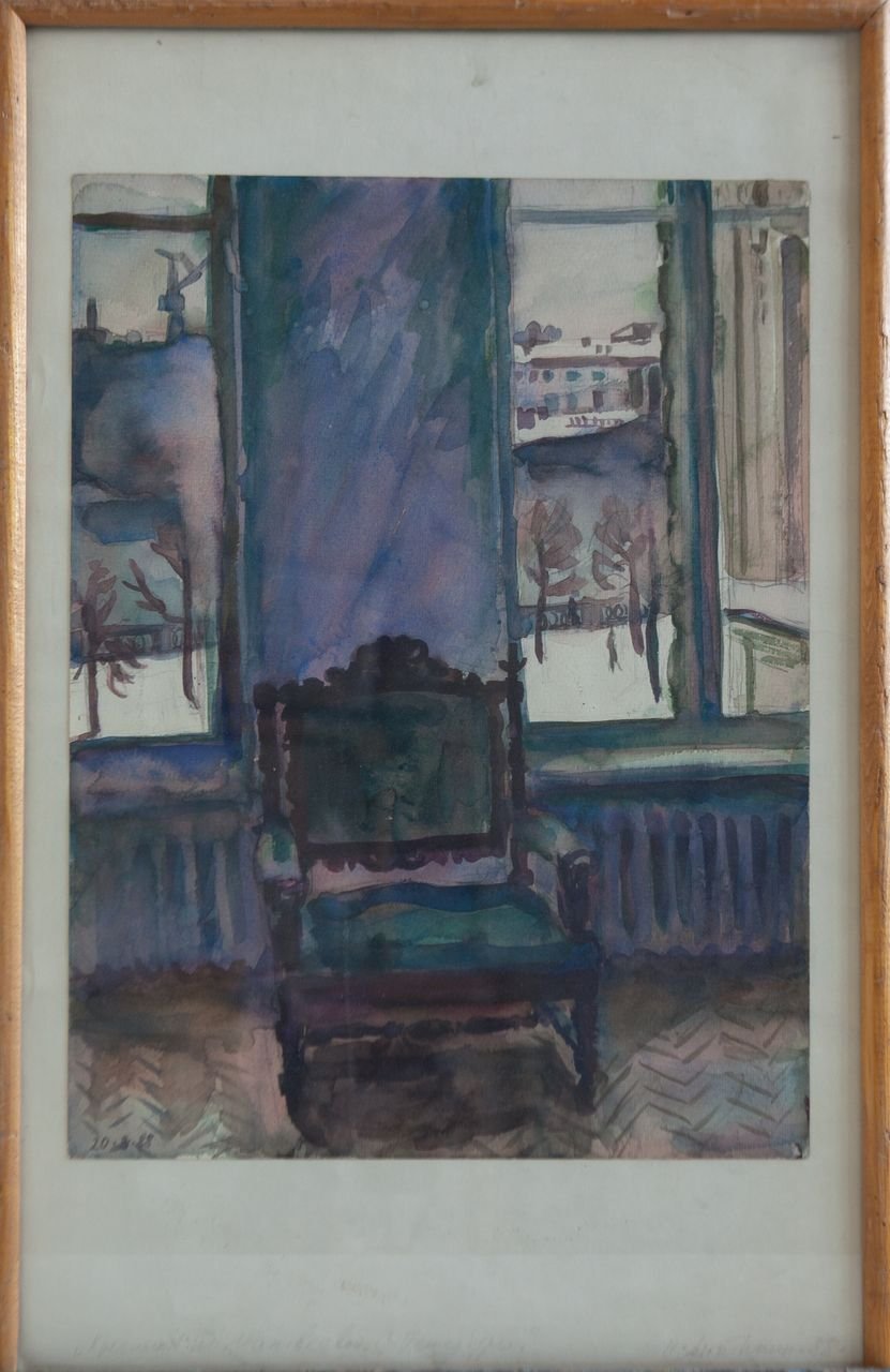 Кресло А.Т. Матвеева С.-Петербург. 1988г. Бумага, акварель. 48х36