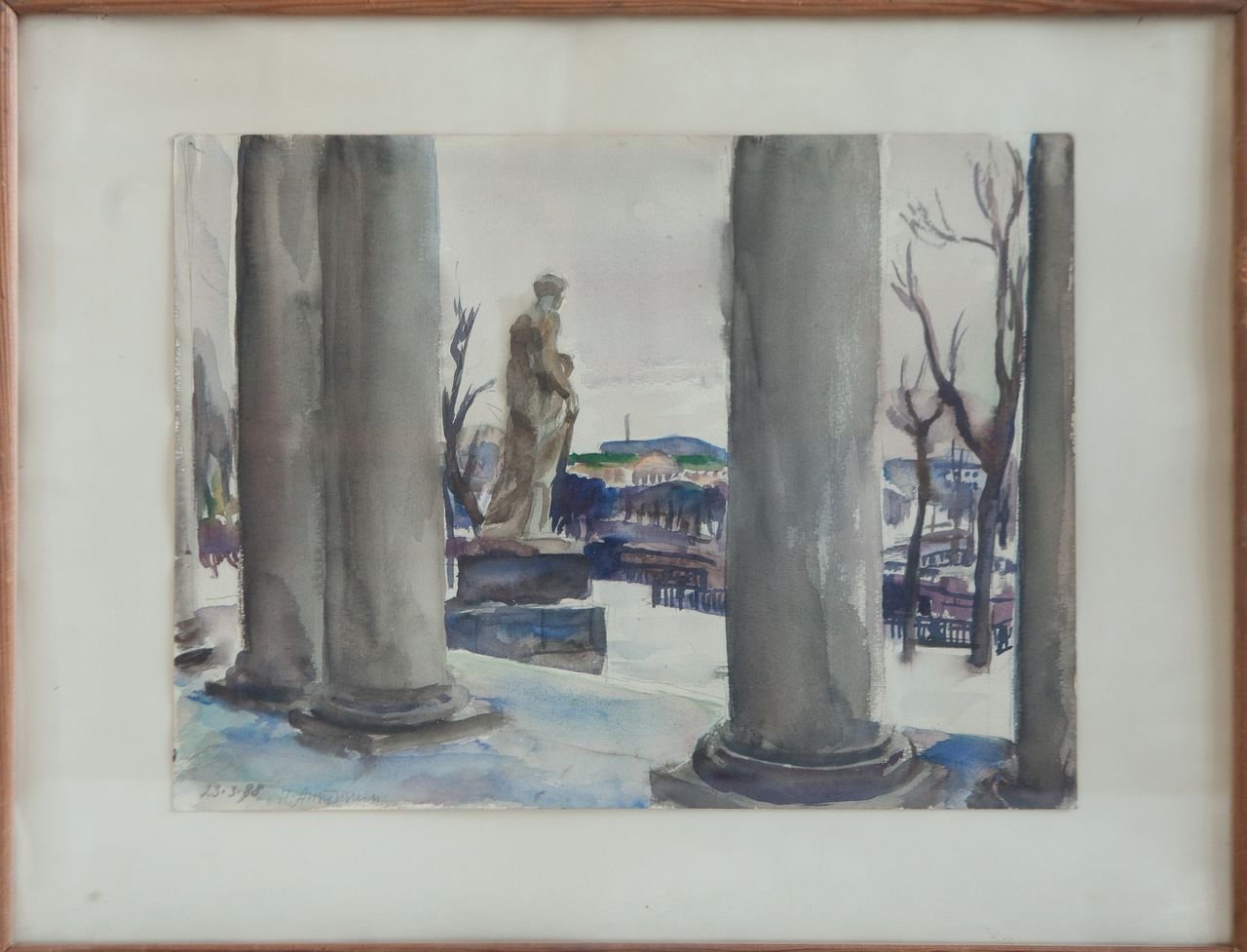 С.-Петербург. Зима. Флора. 1988г. Бумага, акварель. 36х48