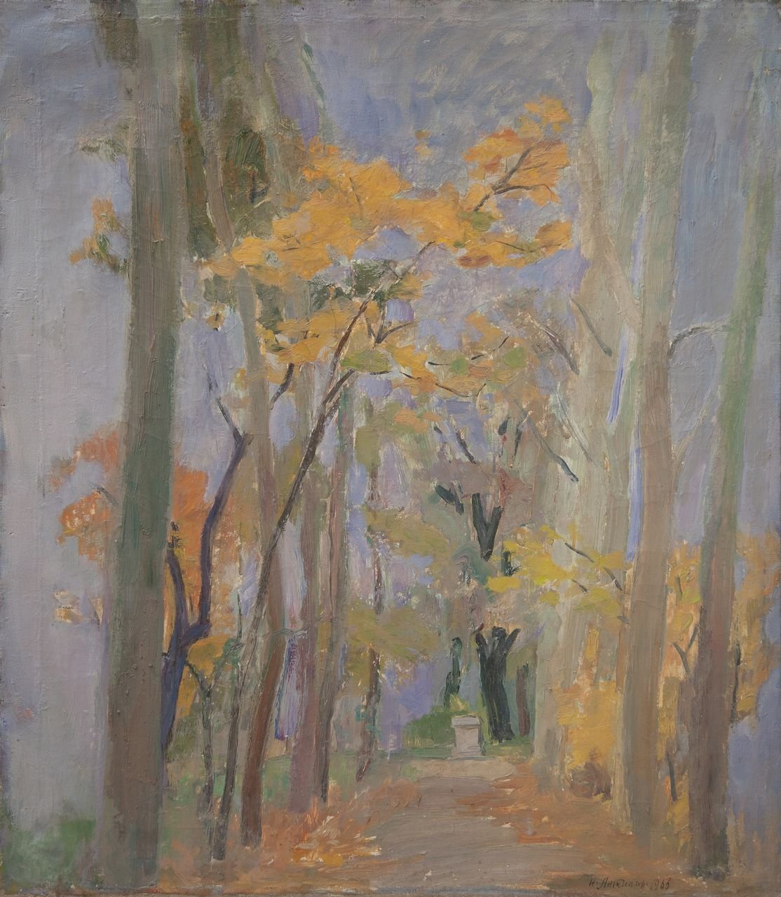 Солнечные часы (Коломенское). 1963г. Холст, масло. 80х70