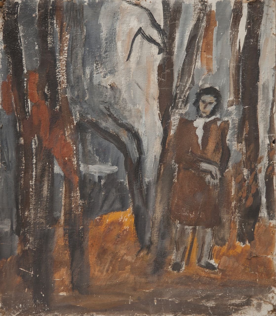 Автопортрет. 1950г. Картон, масло. 73х56