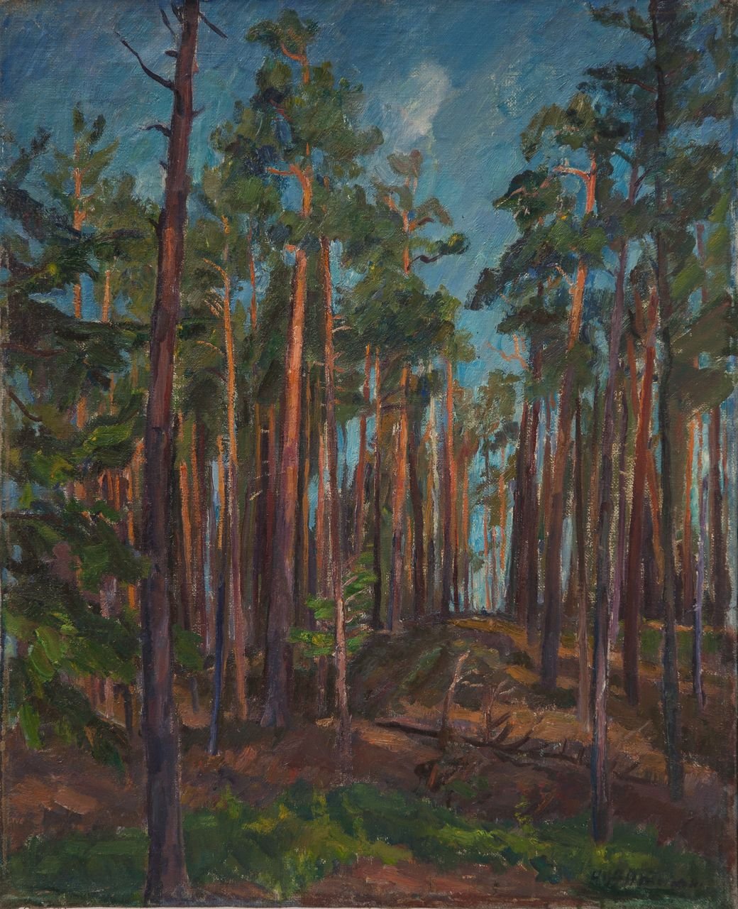 В сосновом бору. 1960г. Холст, масло. 80х65