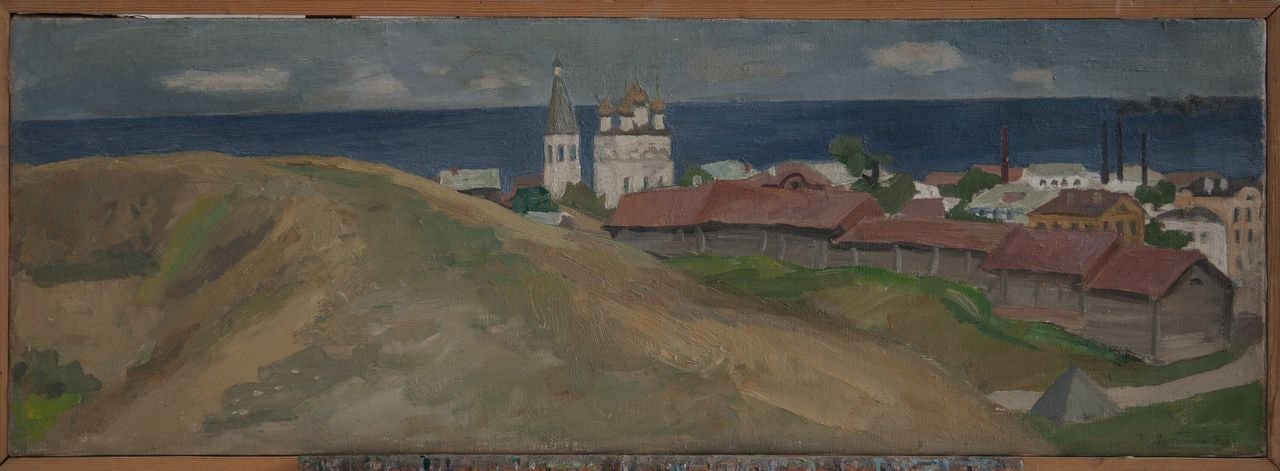 Белозёрье. 1983г. Холст, масло. 35х100