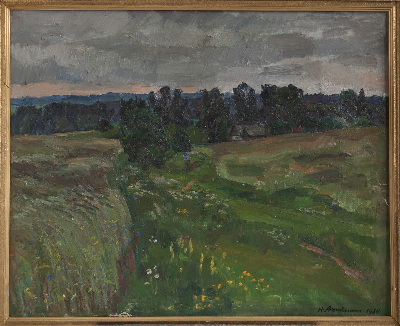 Сумрачно (тропинка в Михайловском). 1989г. Холст, масло. 80х100
