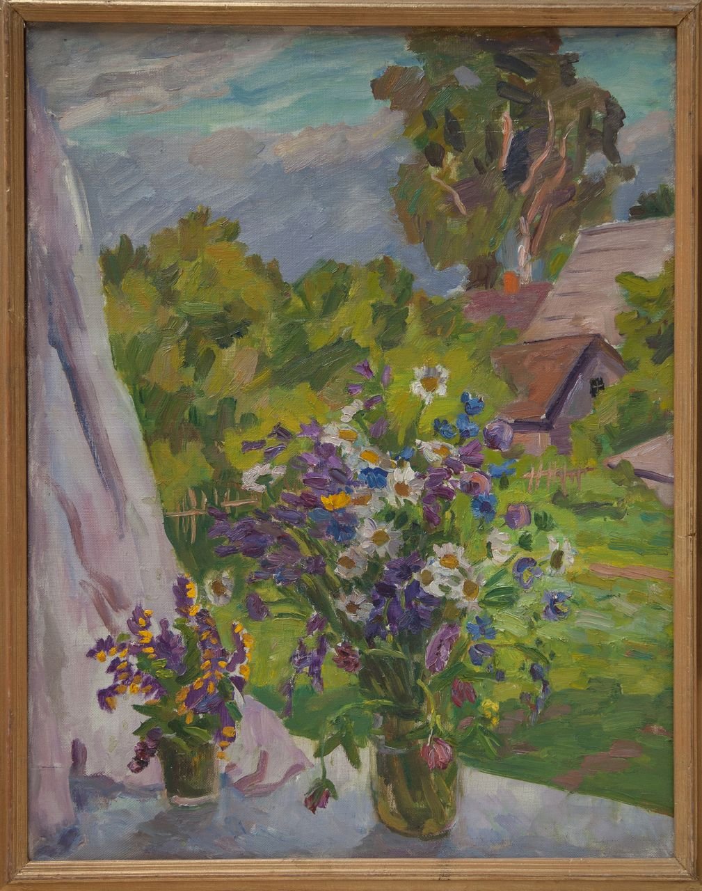 Полевые цветы (Михайловское). 1998г. Холст, масло. 90х70