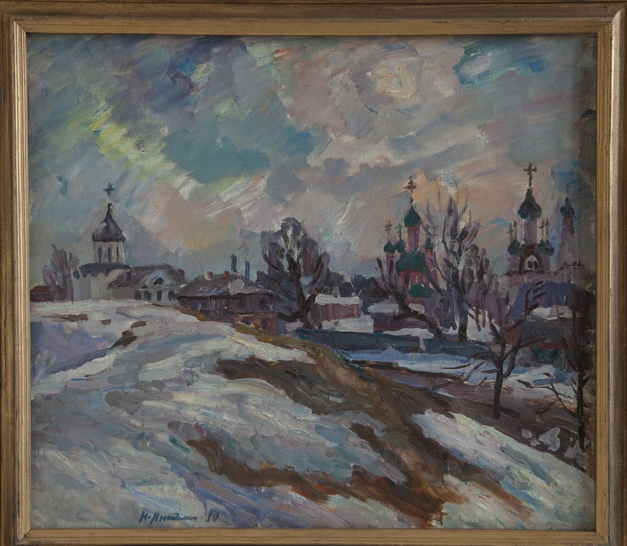 Март (Переславль-Залесский). 1980г. Холст, масло. 70х80