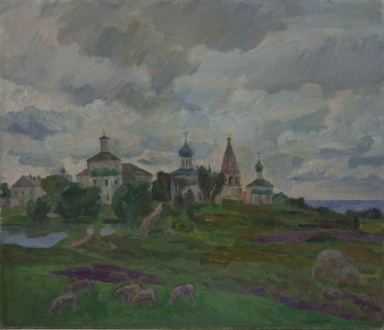 Переславль-Залесский. 1983г. Холст, масло. 80х95