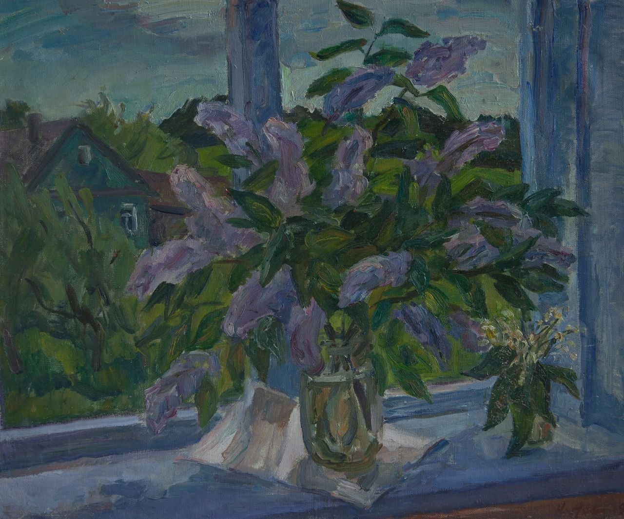 Сирень. 1992г. Холст, масло. 75х93