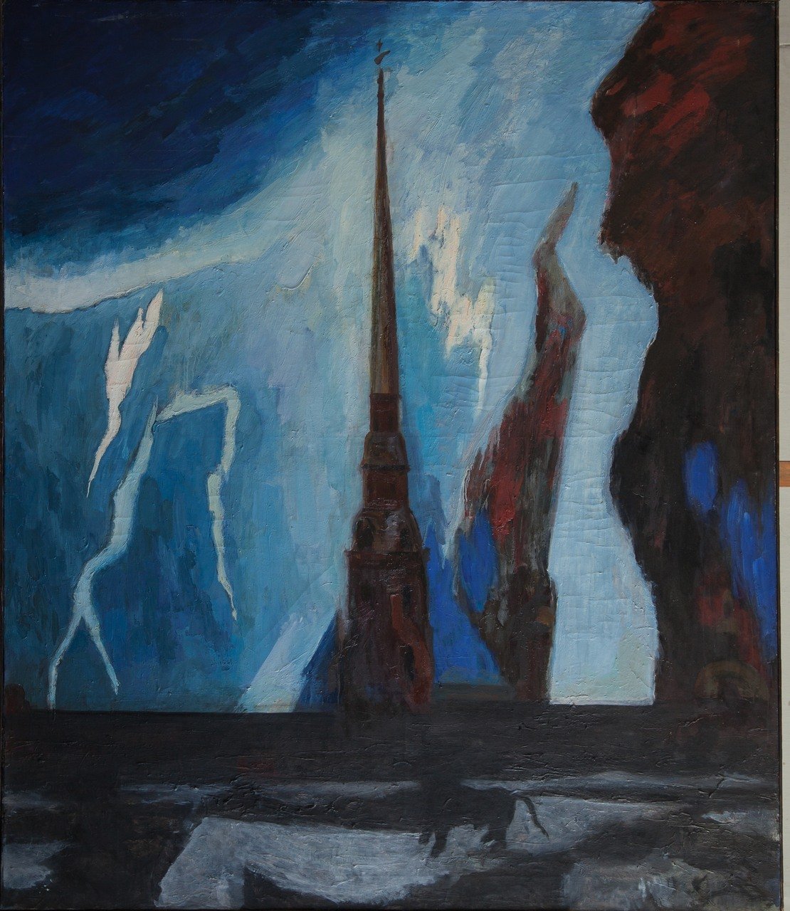 Ледоход на Неве. 1978-1990г. Холст, масло. 205х175