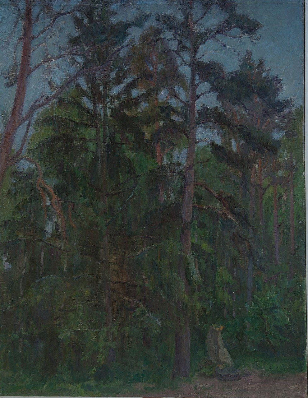 Пушкинский заповедник.Псковская обл. В Михайловской роще. 1984г. Холст, масло. 103х80