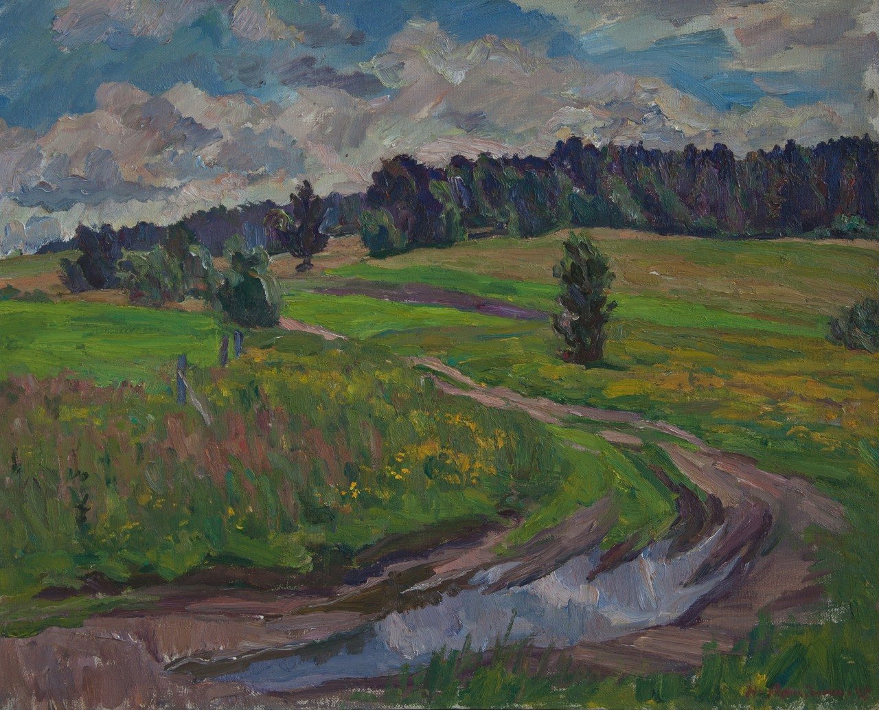 После дождя. 1998г. Холст, масло. 65х80