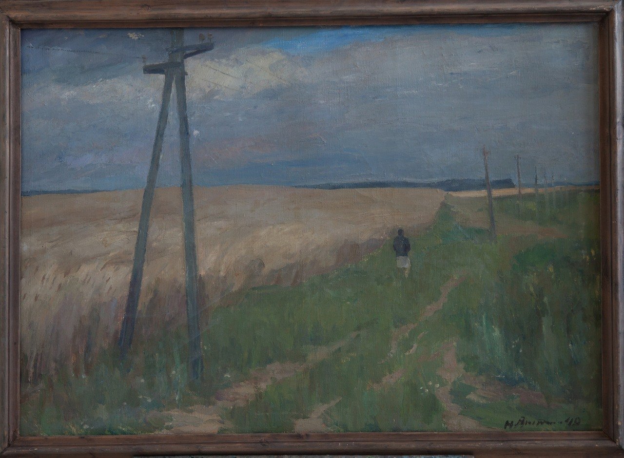 Поле в Чёрном. 1949г. Холст, масло. 70х100
