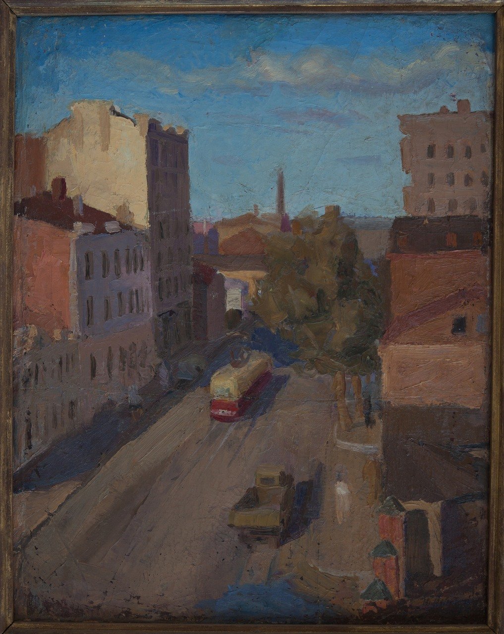 Сентябрь.Лесная ул. 1947г. Фанера, масло. 63х49,5