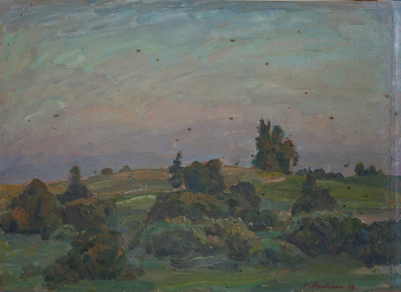 Утро. 1996г. Фанера, масло. 45х60