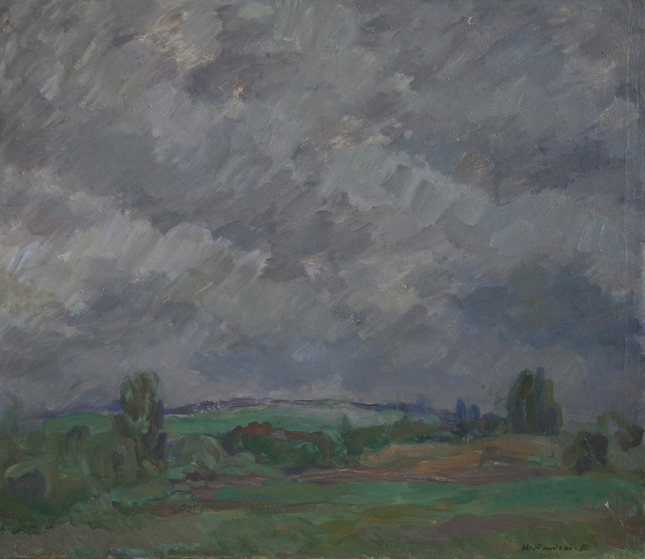 Ненастье. 1980г. Холст, масло. 100х117