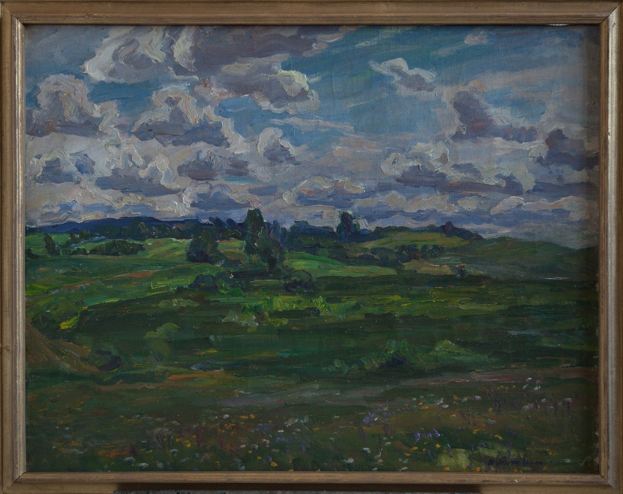 Облачный день. 1986г. Холст, масло. 70х90