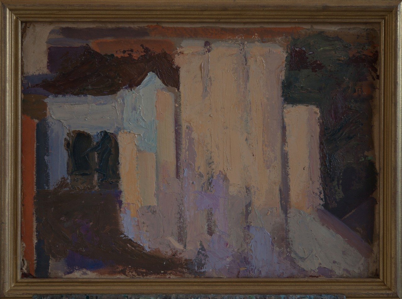 Вечер. 1947г. Фанера, масло. 48,5х68