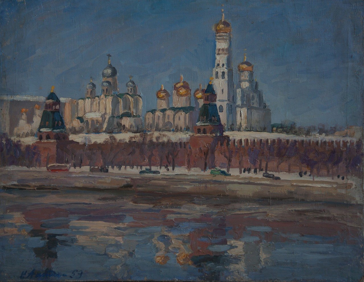 Кремль. 1959г. Холст, масло. 56,5х72