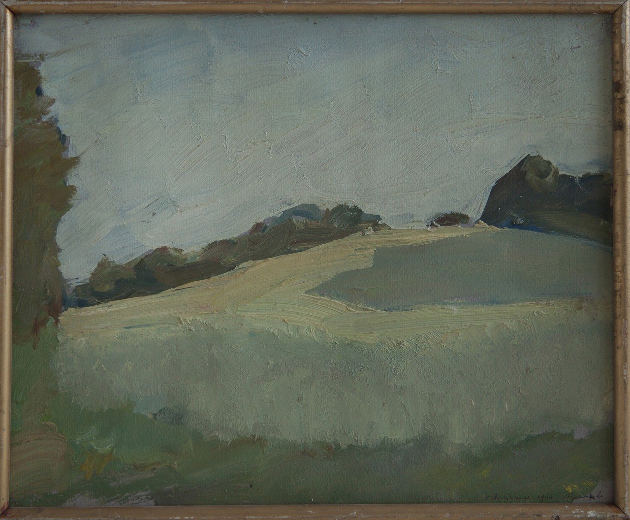 Абрамцево. 1966г. Фанера, масло. 33,7х42