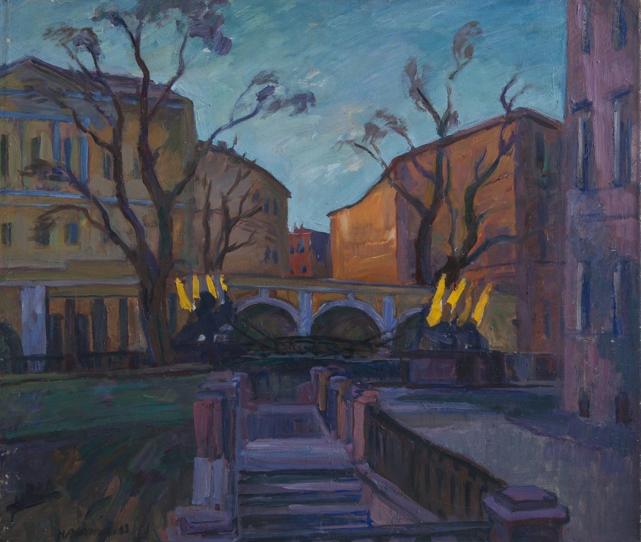 Банковский мостик. 1993г. Холст, масло. 100х116