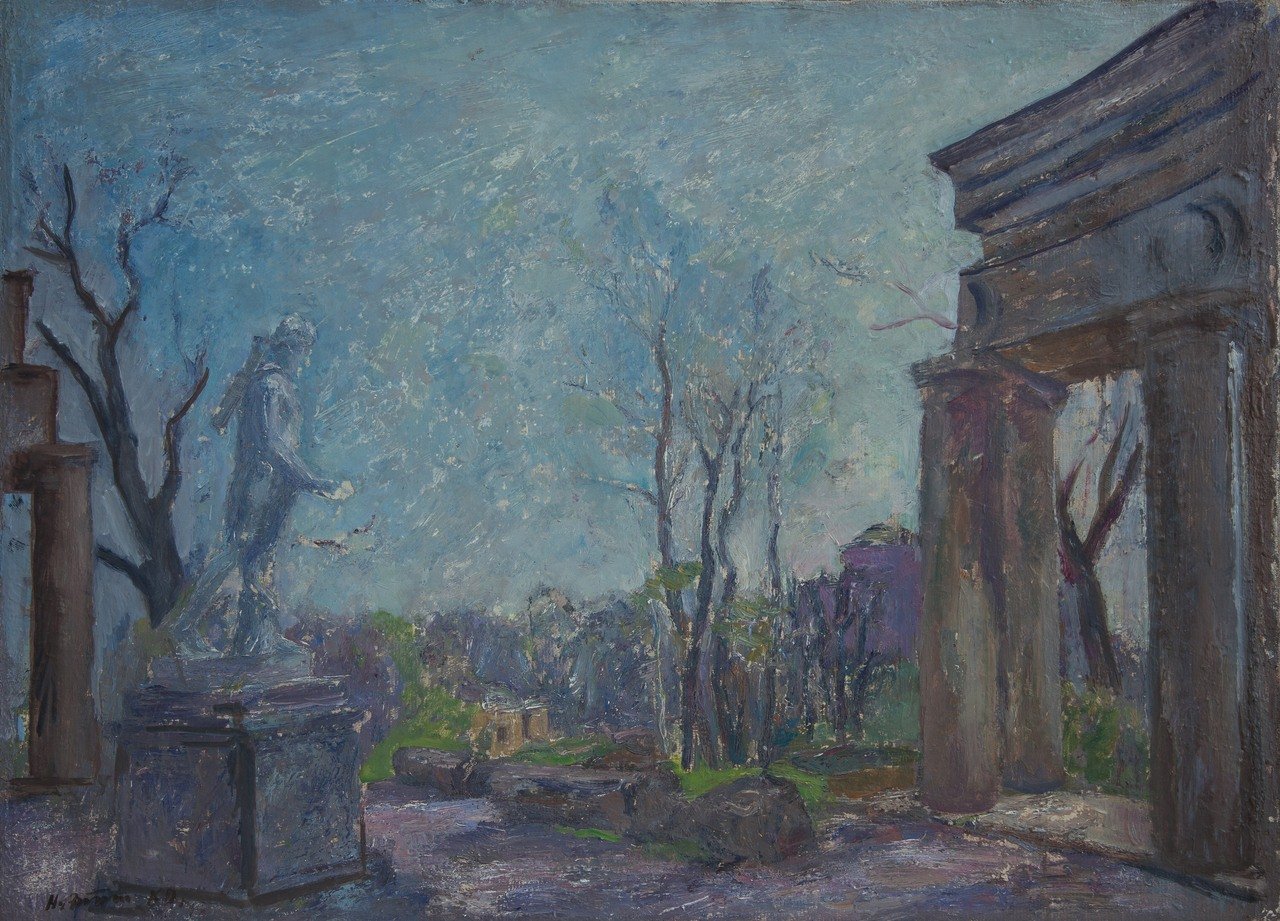 Колоннада Аполлона. 1989г. Холст, масло. 74х102,5