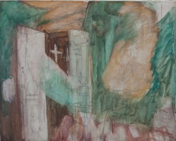 Б/Н. Холст, акварель. 100х124
