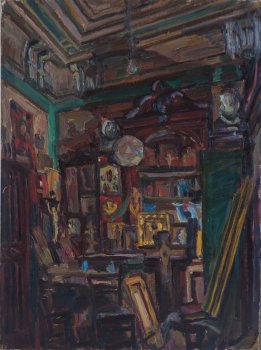 Б/Н. 1989г. Фанера, масло. 80х59,5