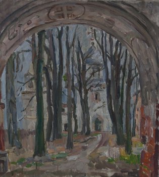Переславль-Залесский. Данилов монастырь и св. Троица. 2001г. Холст, масло. 64х58