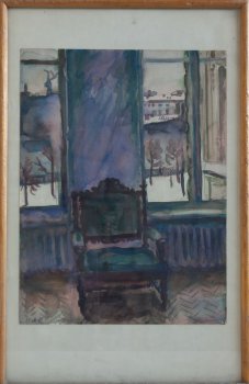 Кресло А.Т. Матвеева С.-Петербург. 1988г. Бумага, акварель. 48х36