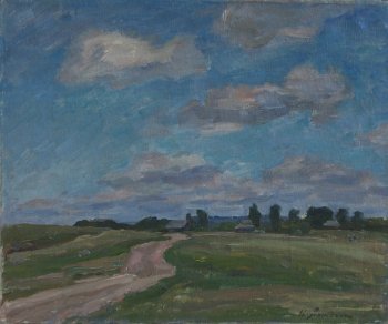 Дорога. 1980г. Холст, масло. 50х60