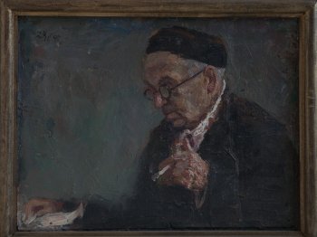 Художник Георгий Кузьмин Кравченко. 1955г. Фанера, масло. 30х38,5